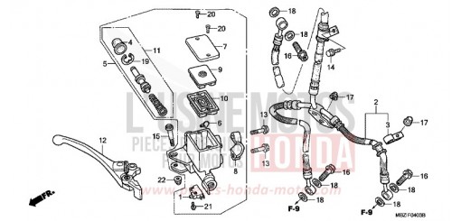 FR. BRAKE MASTER CYLINDER (CB600F5/6) CB600F6 de 2006